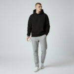 Regular Fit Men's 360 GSM Hoodie – Black - Görsel 3