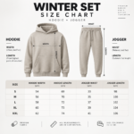 Men’s Regular Fit Winter Set – Hoodie + Jogger – 320 GSM – Black - Görsel 2
