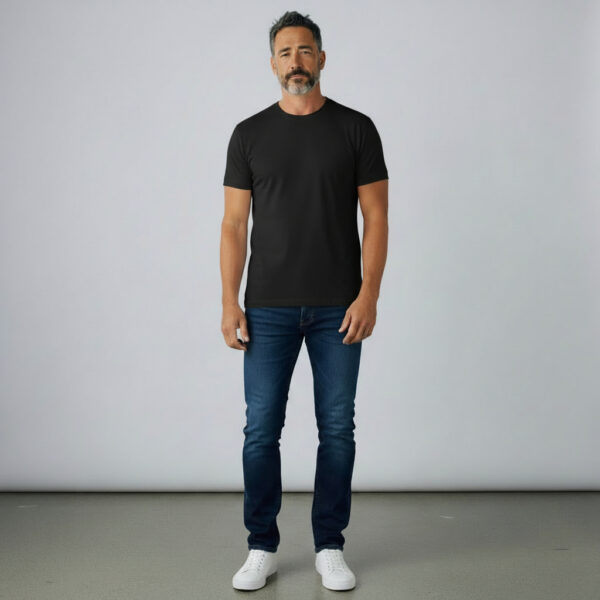 Black Crew Neck Short Sleeve Men's T shirt