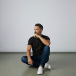 Black Crew Neck Short Sleeve Men's T shirt - Görsel 3