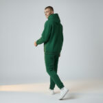 Green Standard Fit Men's Thick Sweatpants And Hoodie Sweatshirts - Görsel 3