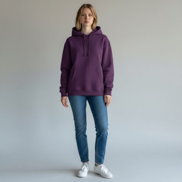 Purple Long Sleeve Men's Thick Hoodie