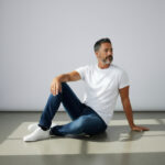 White Crew Neck Short Sleeve Men's T shirt - Görsel 3