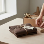 Premium Linen Tablecloth   Espresso Brown - Görsel 7