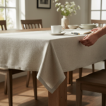 Premium Linen Tablecloth  Natural Linen