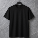 30/1 Compact Cotton Regular Fit T-Shirt – 160 GSM – Black